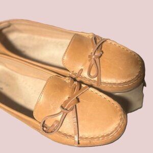 Clarks ~ Tan Leather Driving Loafers / moccasin ~ sz 9